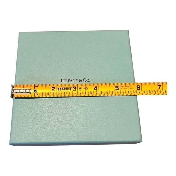 Tiffany & Co. Empty Box And Ribbon w/ Tissue Paper 5.75”x5.75”x2” Necklace Gift - Picture 9 of 12